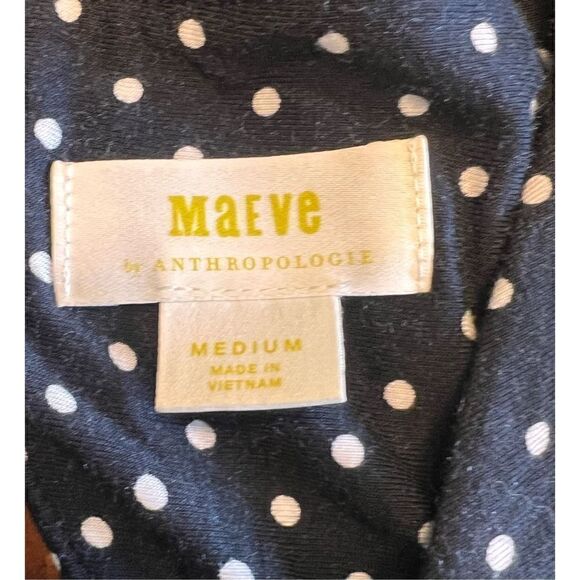 Maeve by Anthropologie Sawyer Knit Open Back Polka Dot Balloon Sleeve Floral M - Picture 6 of 7